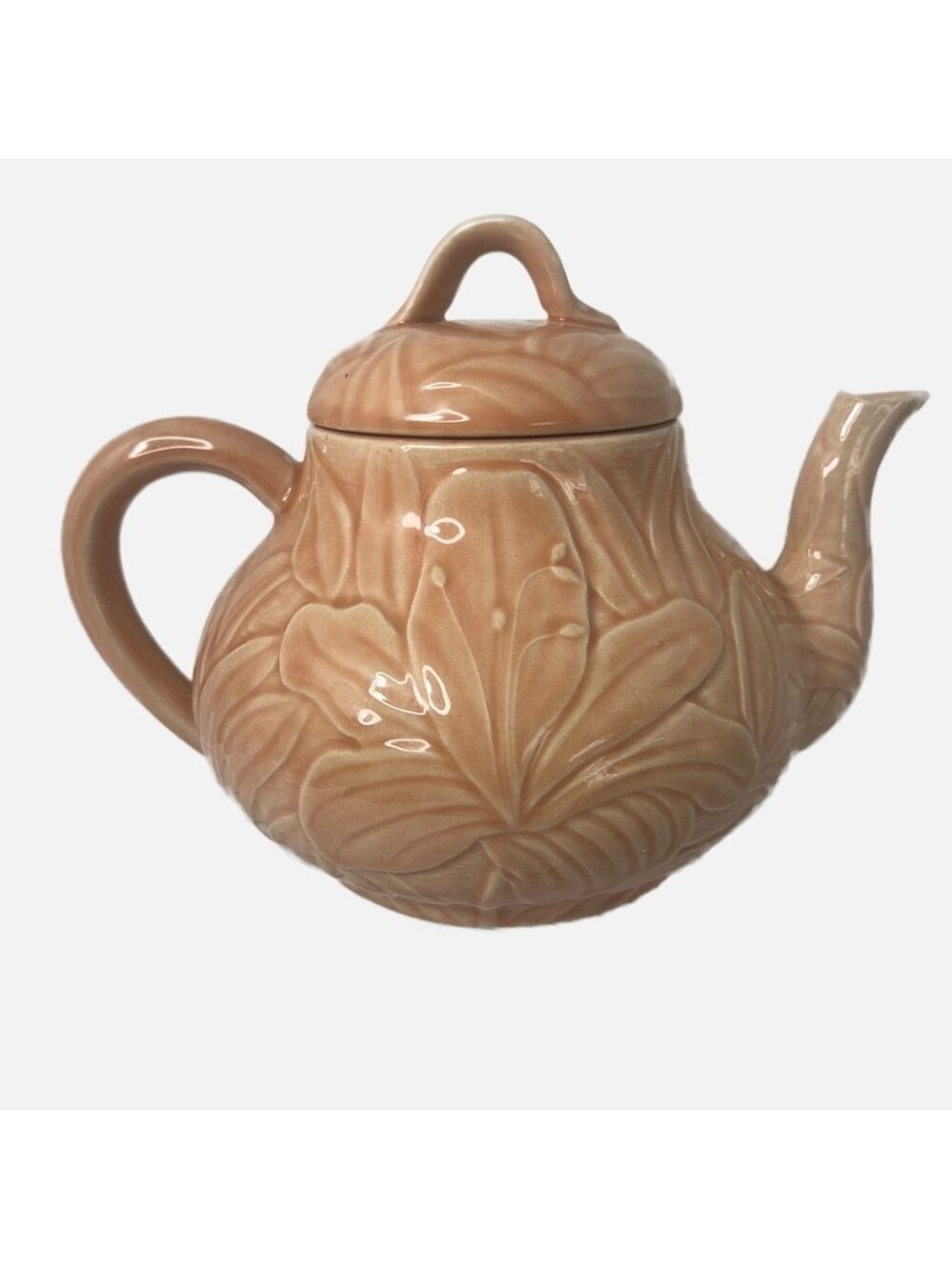 Elegant Bordallo Pinheiro Blush Ceramic Teapot